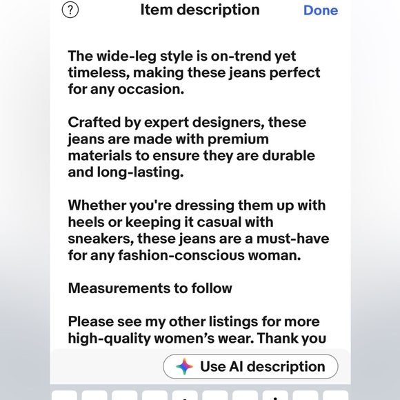 Rag & Bone NWT $325 Liquid Miramar Sofie Wide Leg Blue Jeans Taylors 28 - Picture 6 of 7